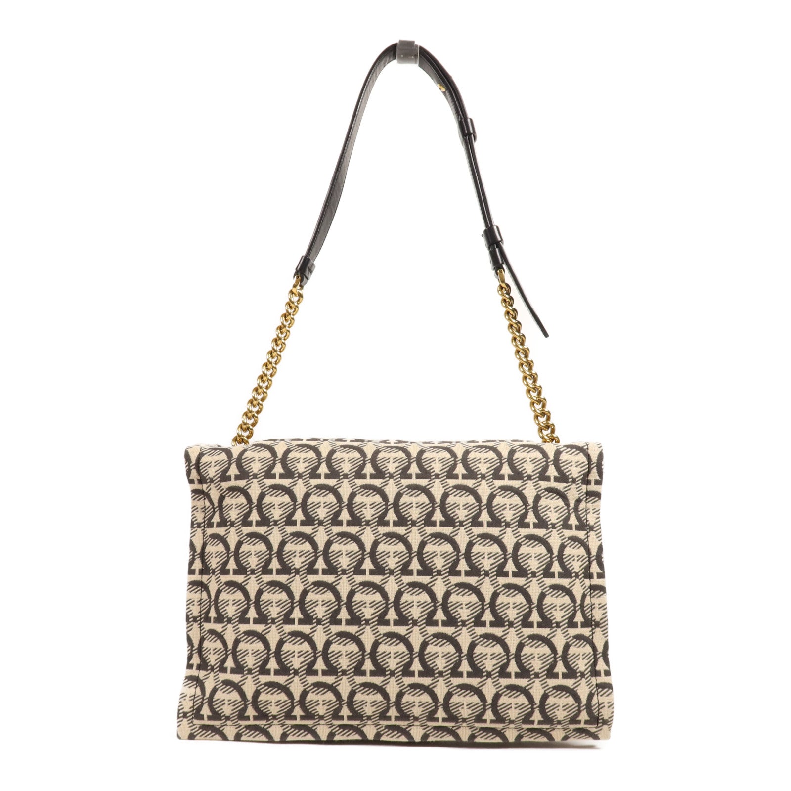 Salvatore Ferragamo 帆布Viva Bow金扣肩背袋