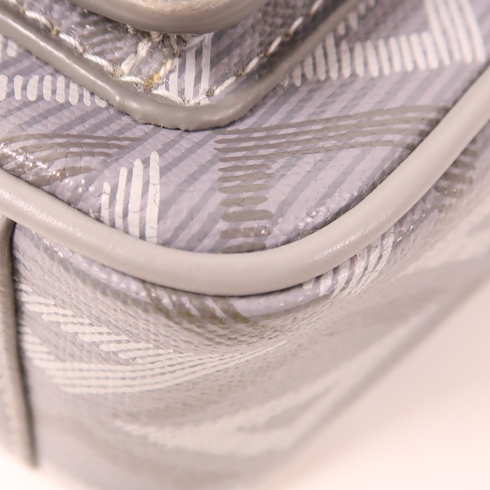 Dior 塗層帆布/牛皮皮革Hit The Road銀扣肩背袋