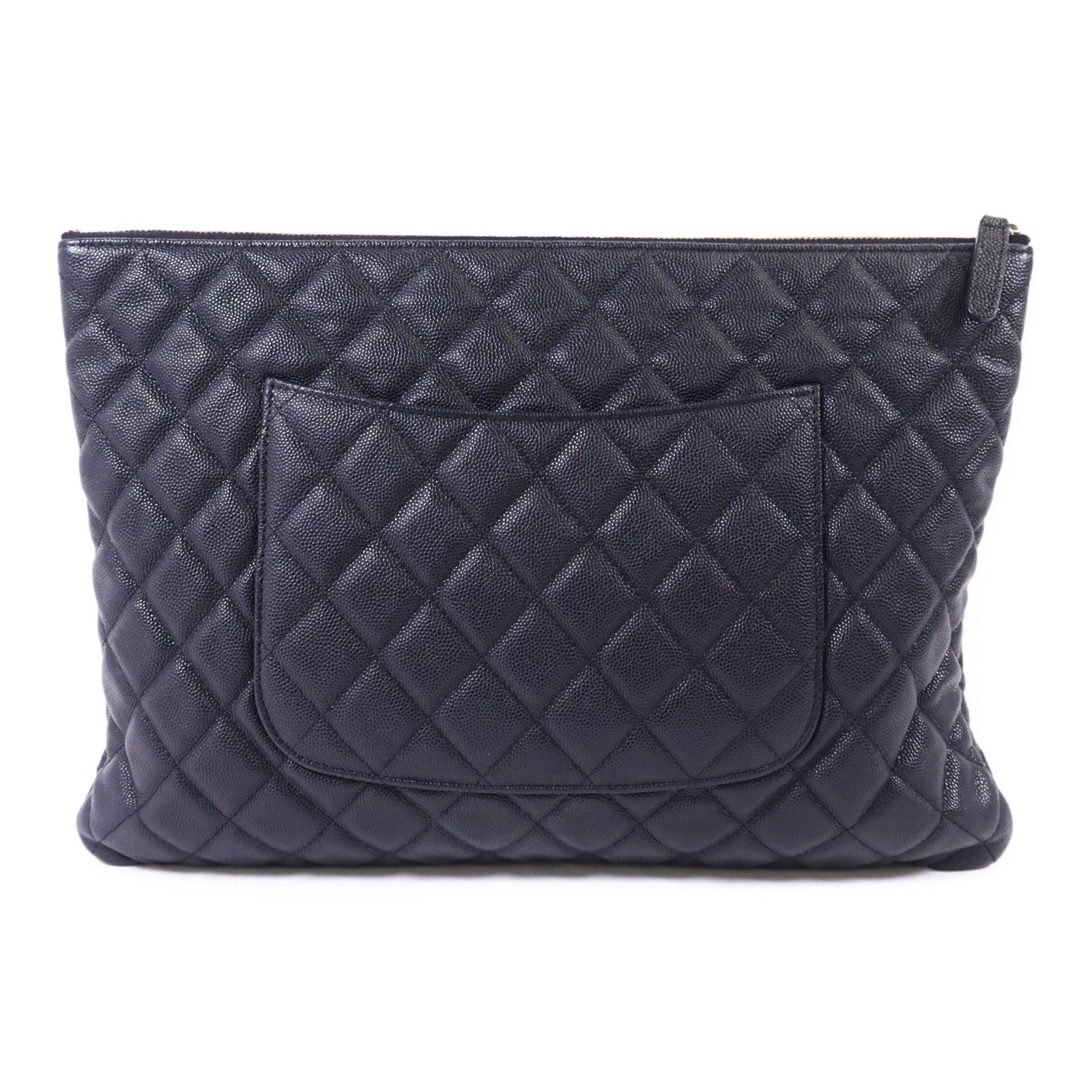 CHANEL 牛皮皮革Pouch金扣手拿包