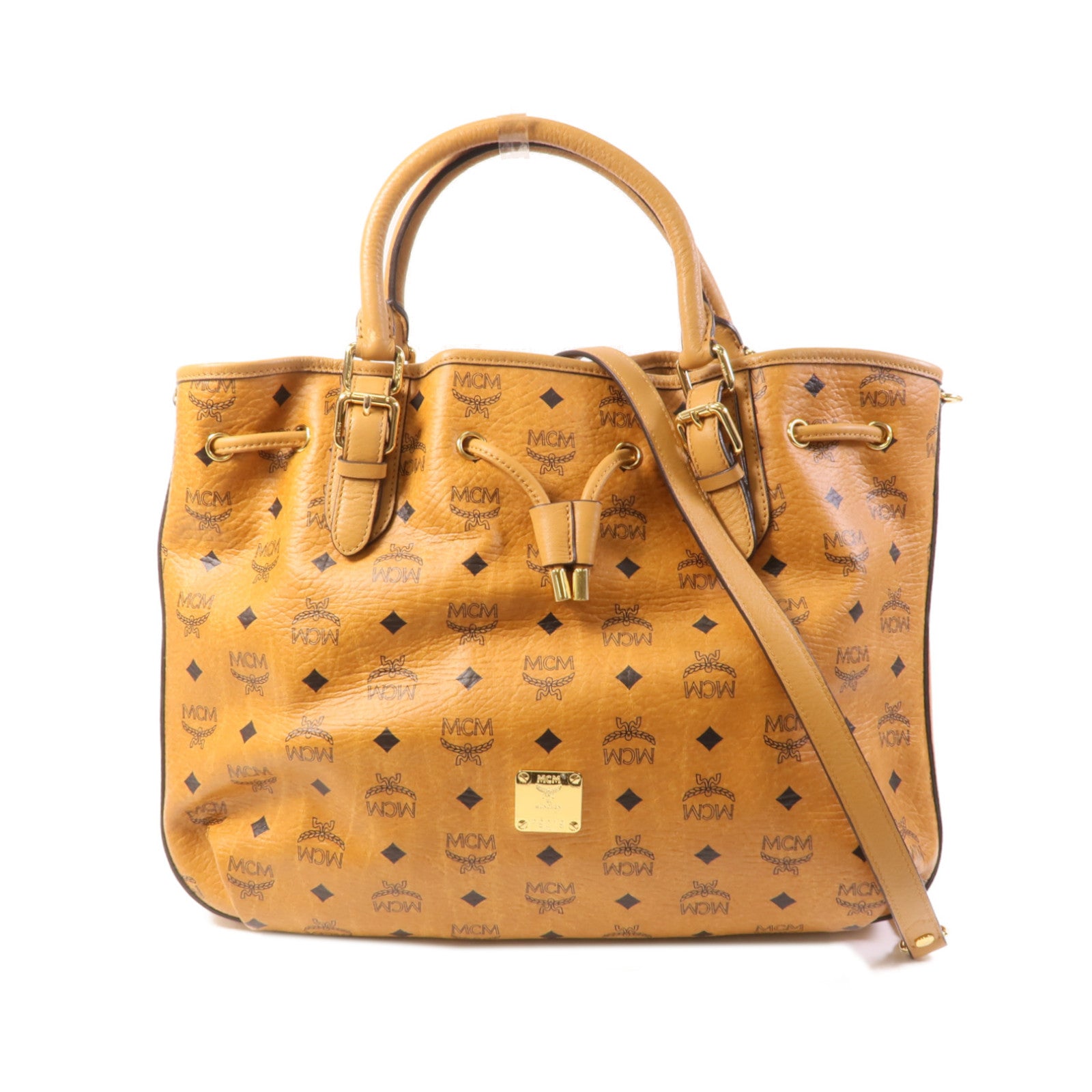 MCM 【激減優惠】塗層帆布Shoulder Bag金扣手挽肩背兩用袋