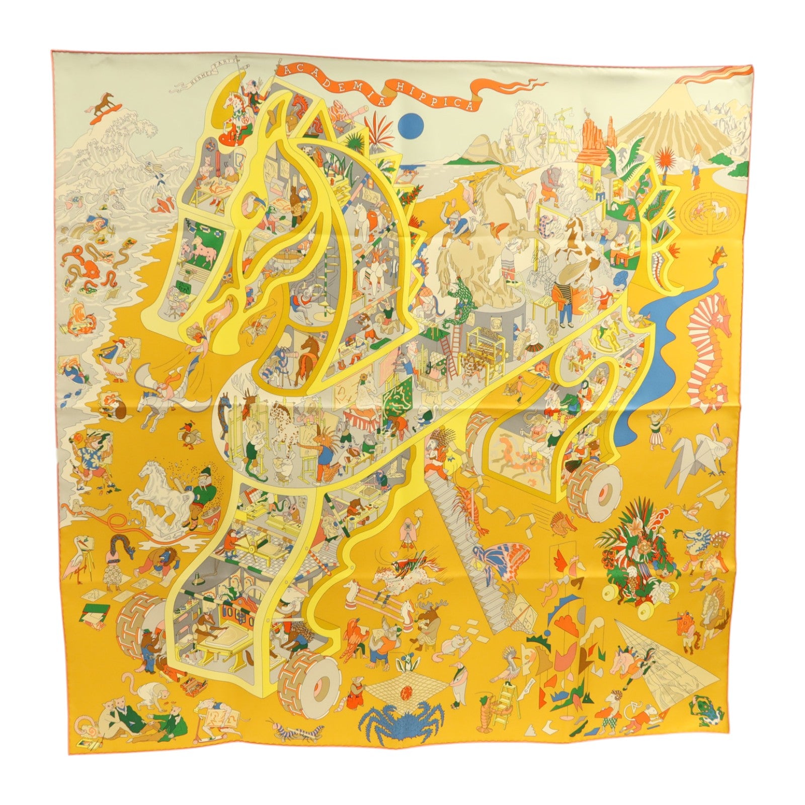HERMES 絲質Scarf 90x90絲巾