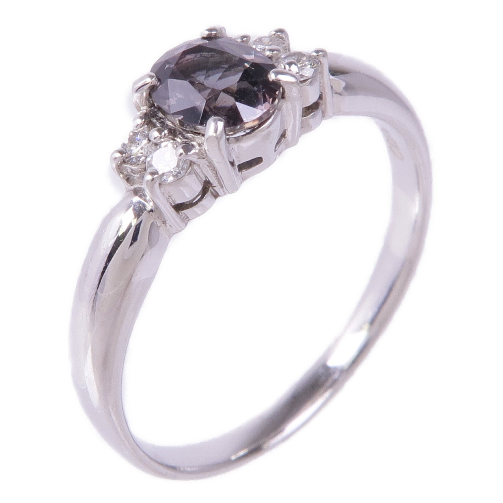 JEWELRY PT900鉑金Sapphire Diamond Ring藍寶石/鑽石戒指US#7.75