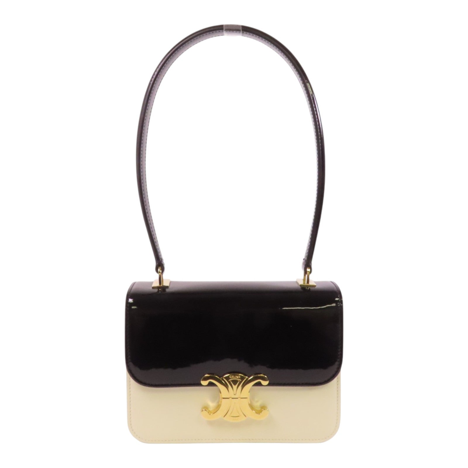 CELINE 【激減優惠】漆皮皮革Teen Garance金扣肩背袋