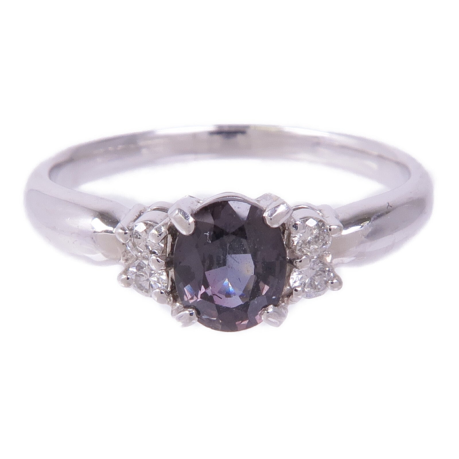 JEWELRY PT900鉑金Sapphire Diamond Ring藍寶石/鑽石戒指US#7.75