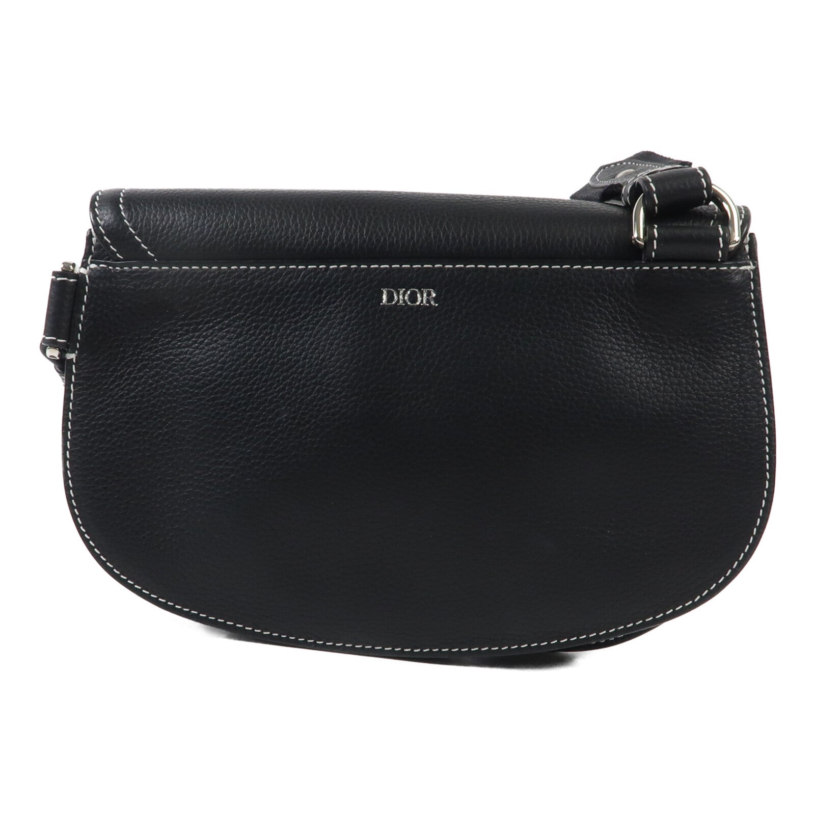 Dior 牛皮皮革Saddle銀扣肩背袋