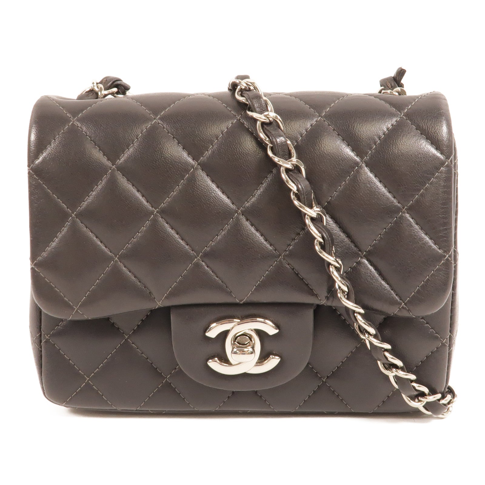 CHANEL 羊皮皮革Mini Classic 17鏈帶肩背袋