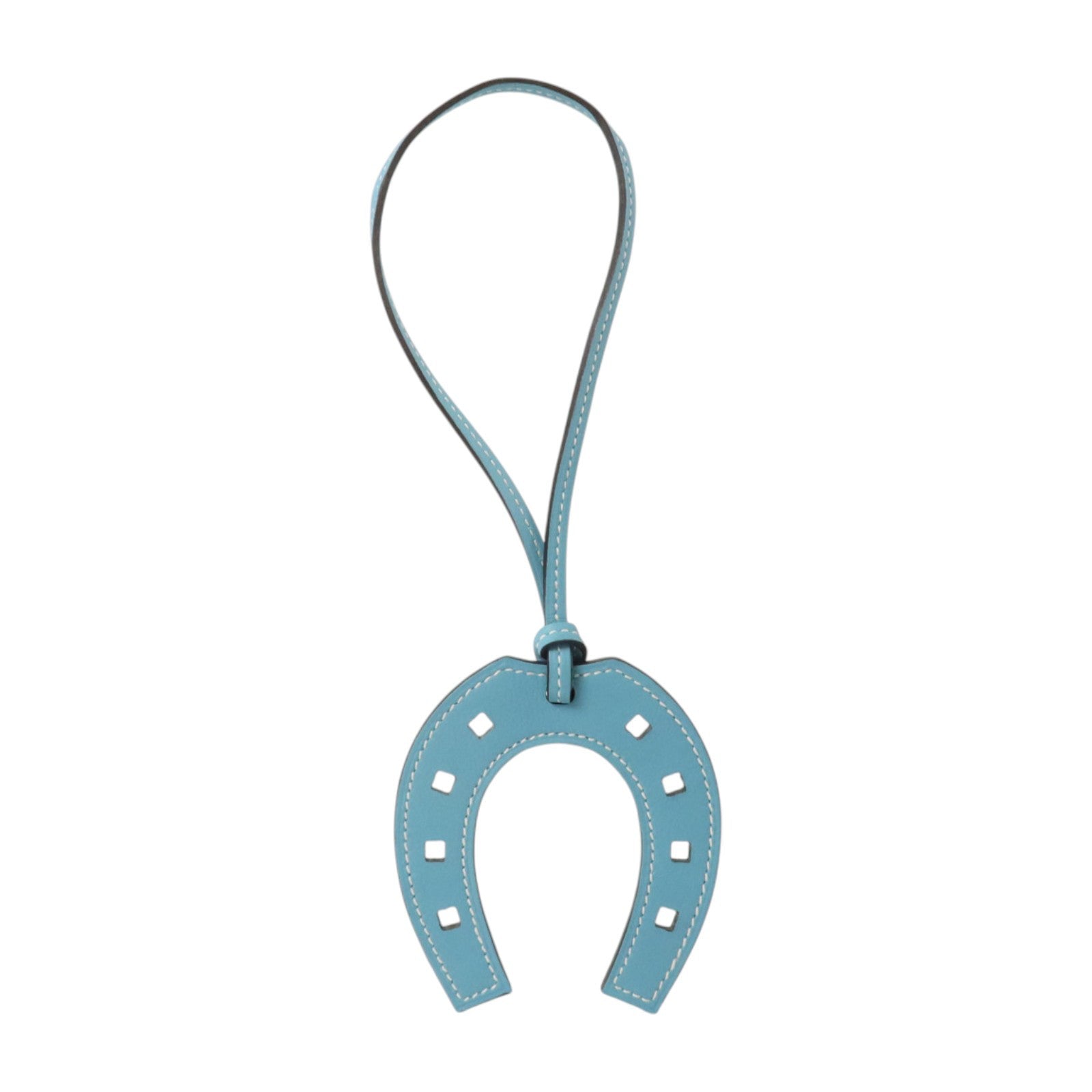 HERMES Swift皮革Padlock HorseShoe Charm掛飾