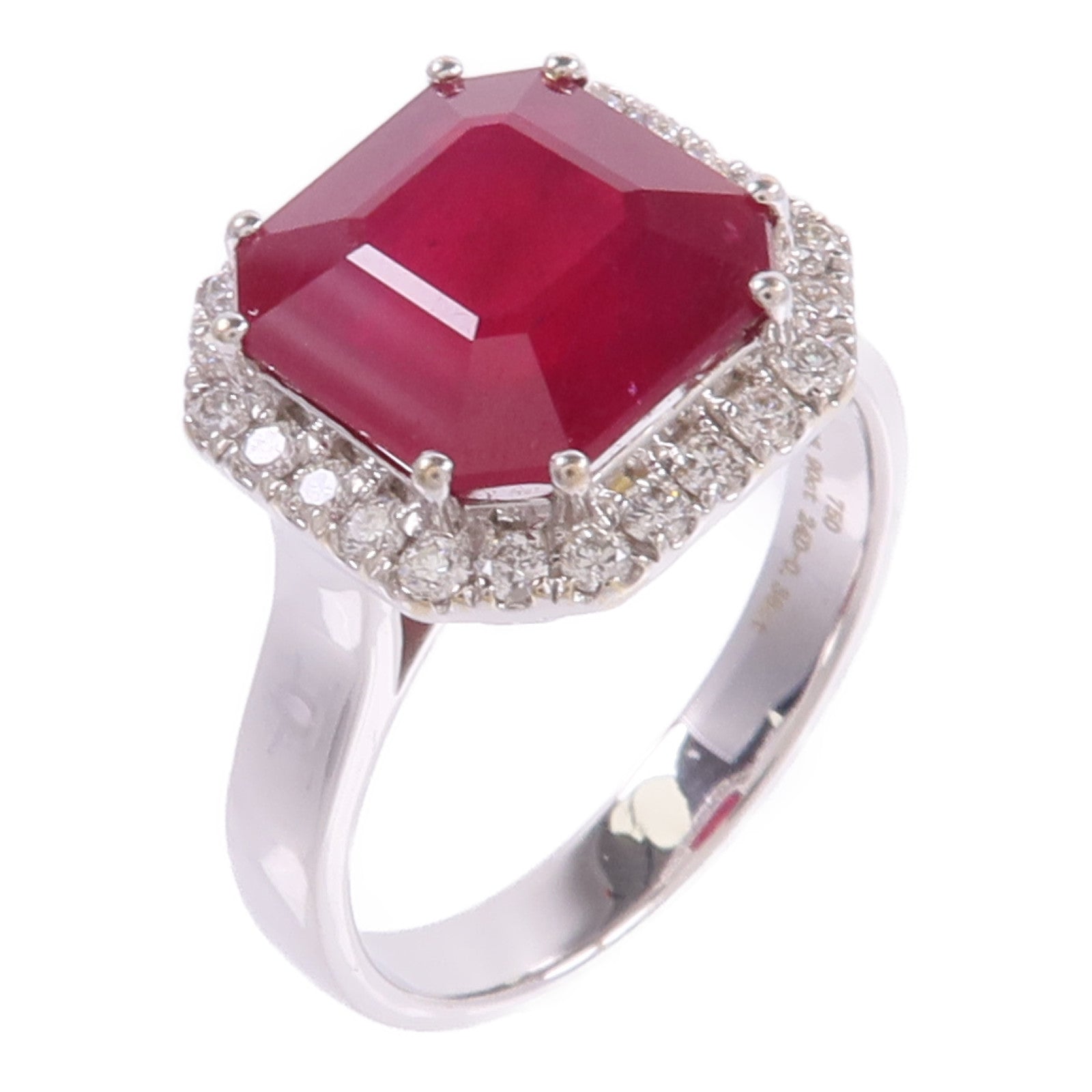 JEWELRY 18K白金Ruby Diamond Ring紅寶石/鑽石戒指