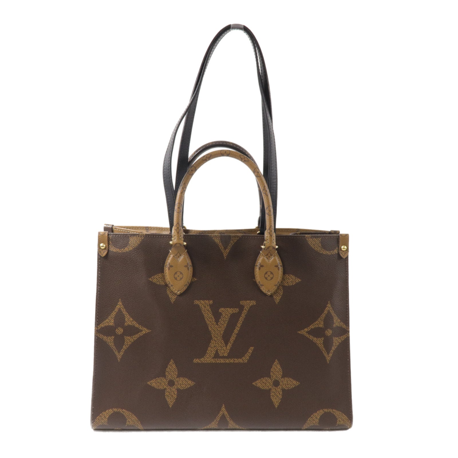 LOUIS VUITTON Monogram Giant On The Go MM手挽肩背兩用袋