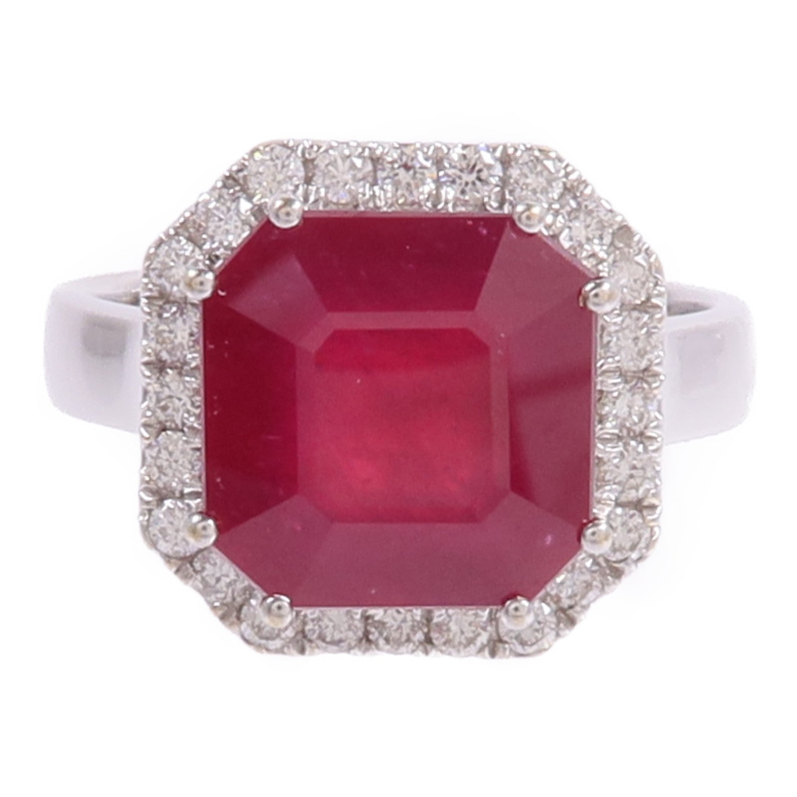 JEWELRY 18K白金Ruby Diamond Ring紅寶石/鑽石戒指