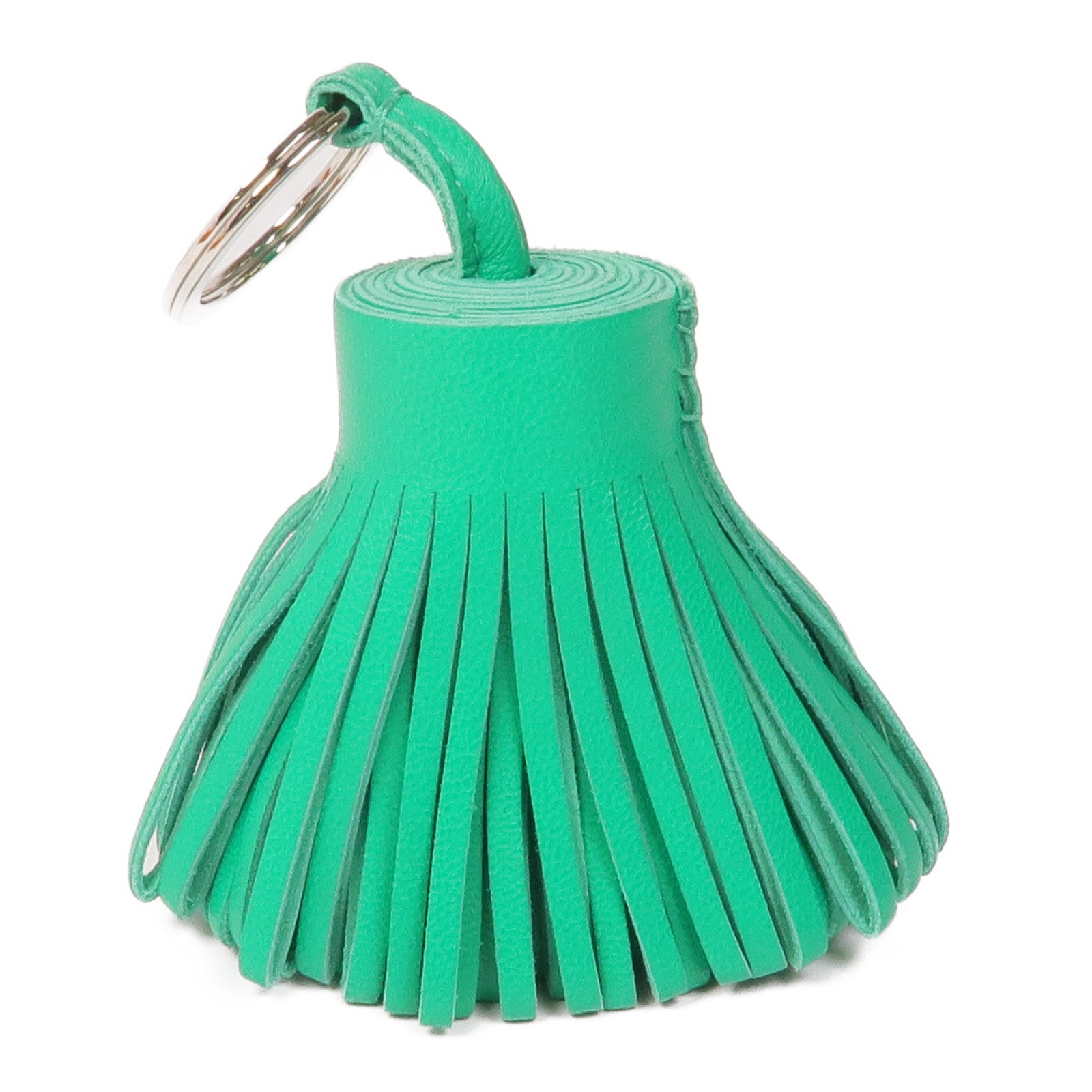 HERMES 【Hermes Fair】Milo皮革Carmen Key Ring銀扣鑰匙圈Bambou