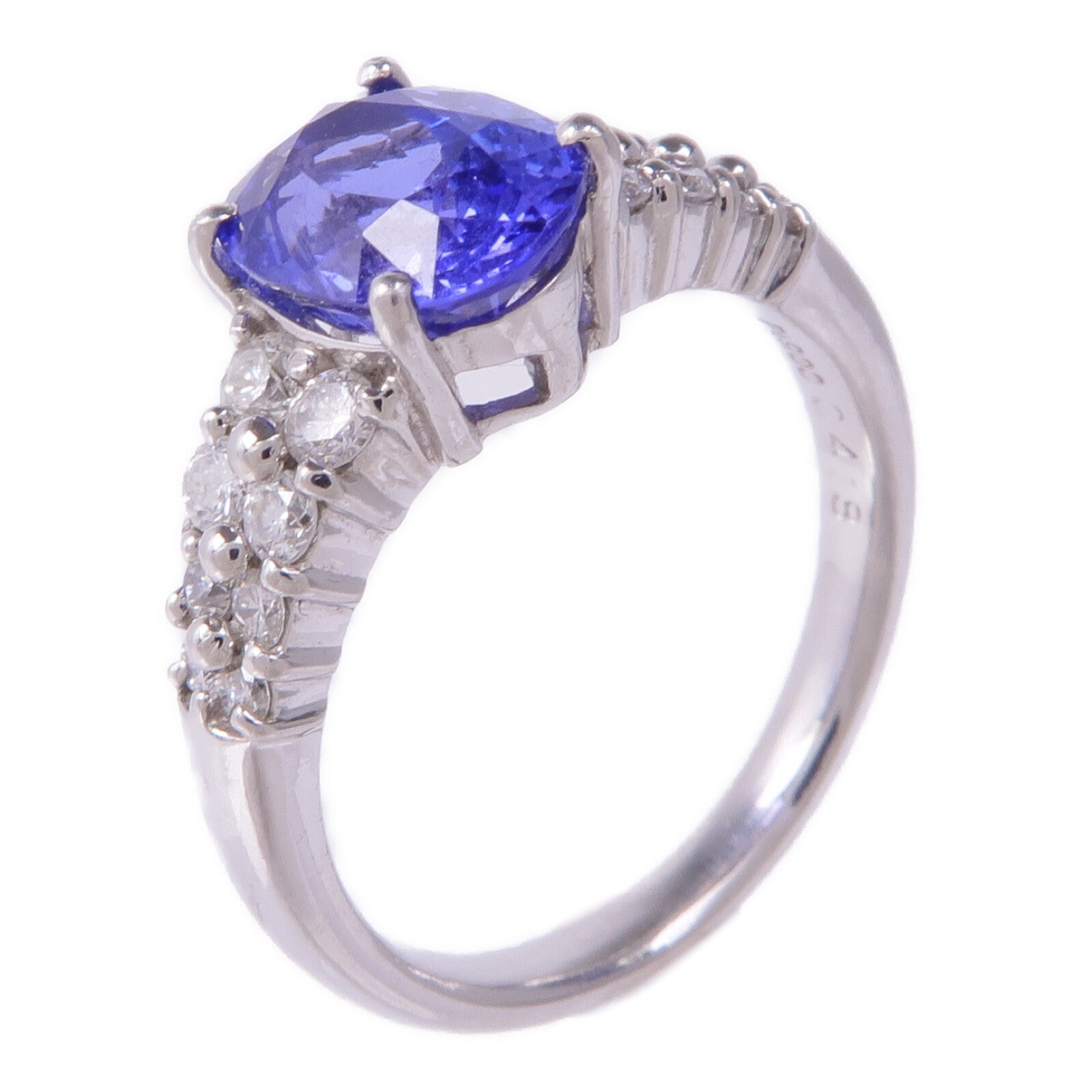 JEWELRY PT900鉑金Tanzanite Diamond Ring坦桑石/鑽石戒指US#6