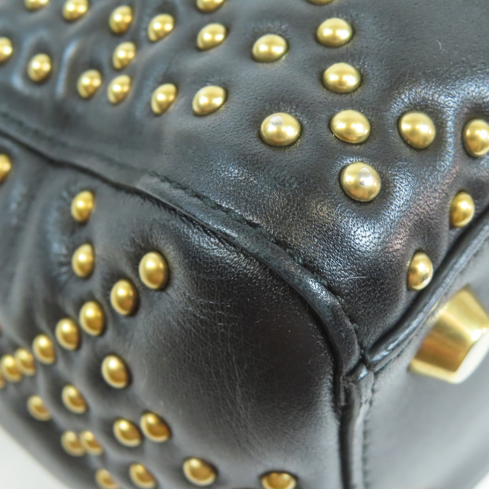 Dior CD GHW Lady Dior 2 Way Shoulder Handbag M0579CVNZ Calfskin Black