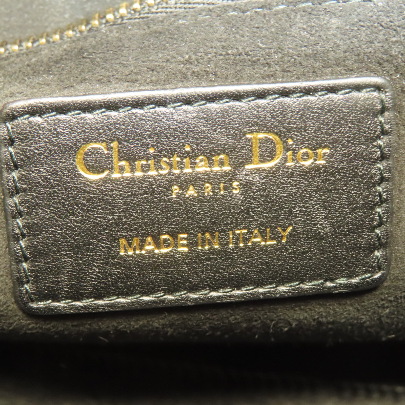 Dior CD GHW Lady Dior 2 Way Shoulder Handbag M0579CVNZ Calfskin Black