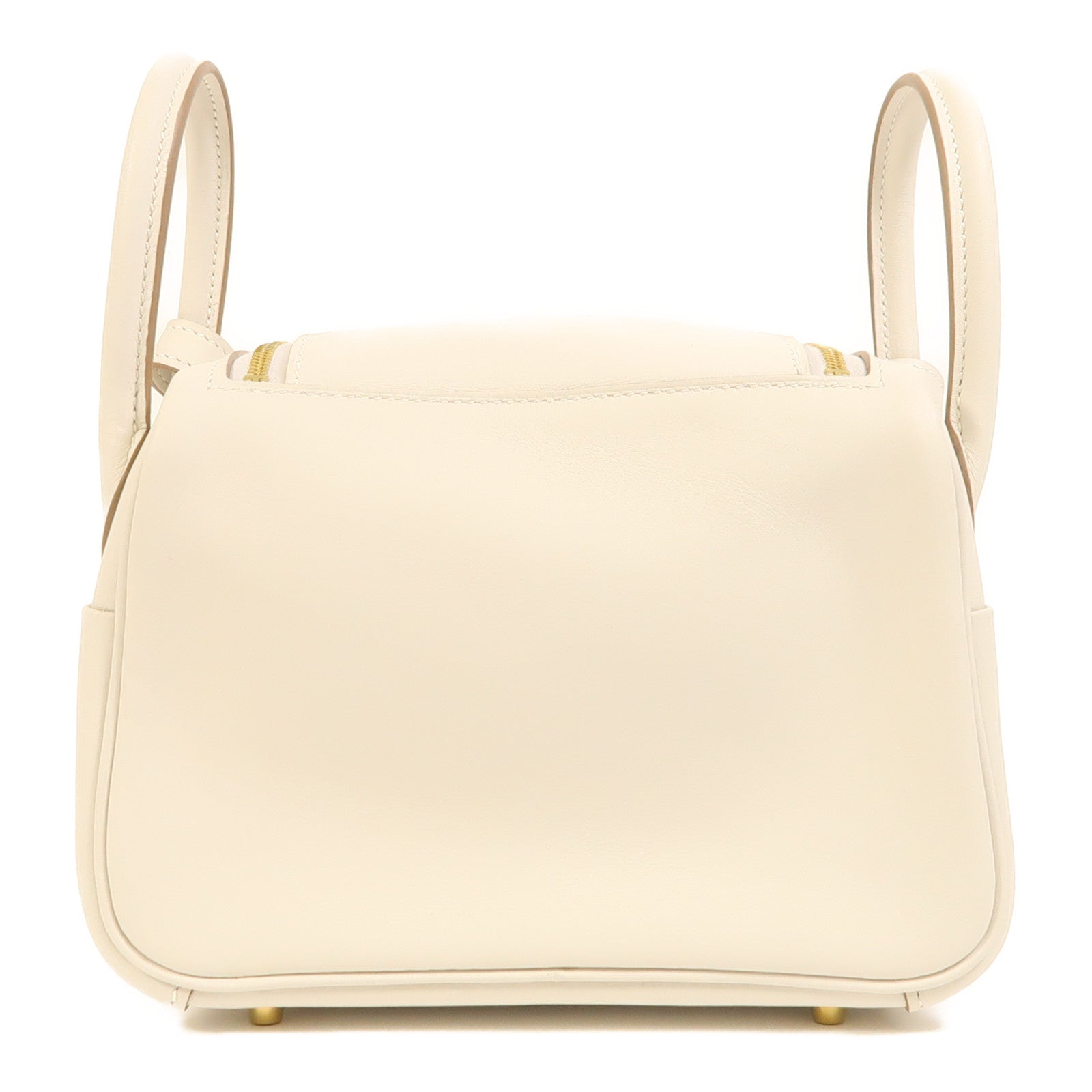 HERMES Swift皮革Mini Lindy金扣手挽肩背兩用袋Gris Meyer/Gris Pale