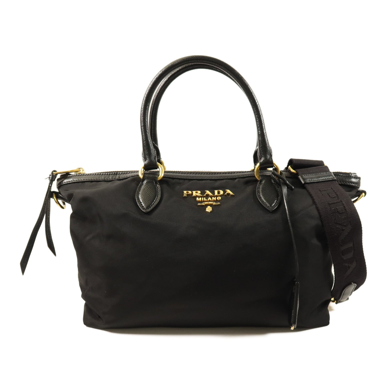 PRADA 尼龍Shoulder Bag金扣手挽肩背兩用袋