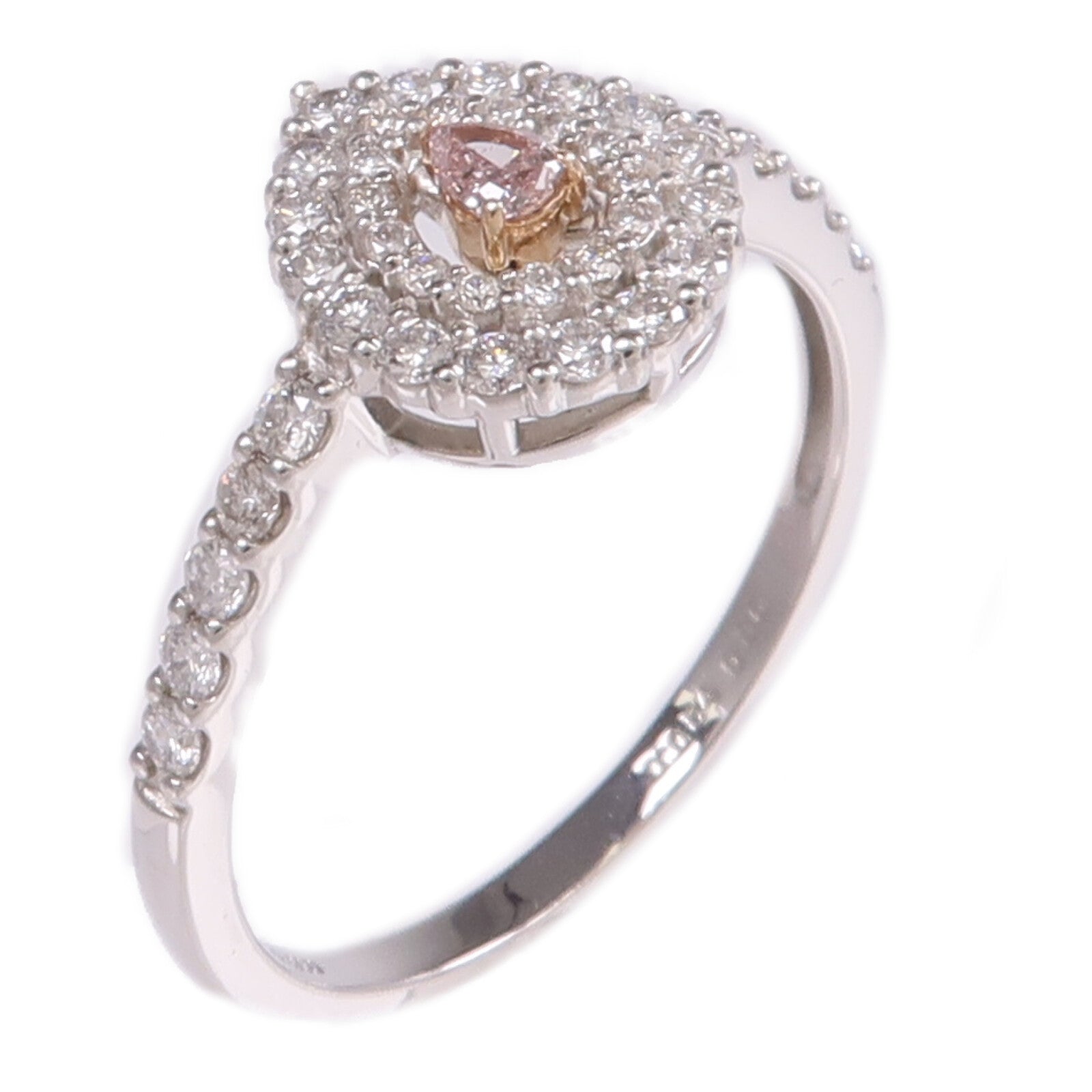 JEWELRY PT950鉑金Pink Diamond Ring鑽石戒指US#6.75