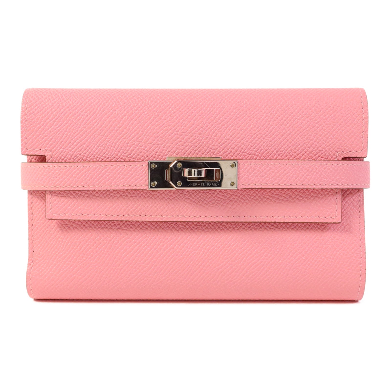 HERMES Epsom皮革Kelly Wallet銀扣錢包