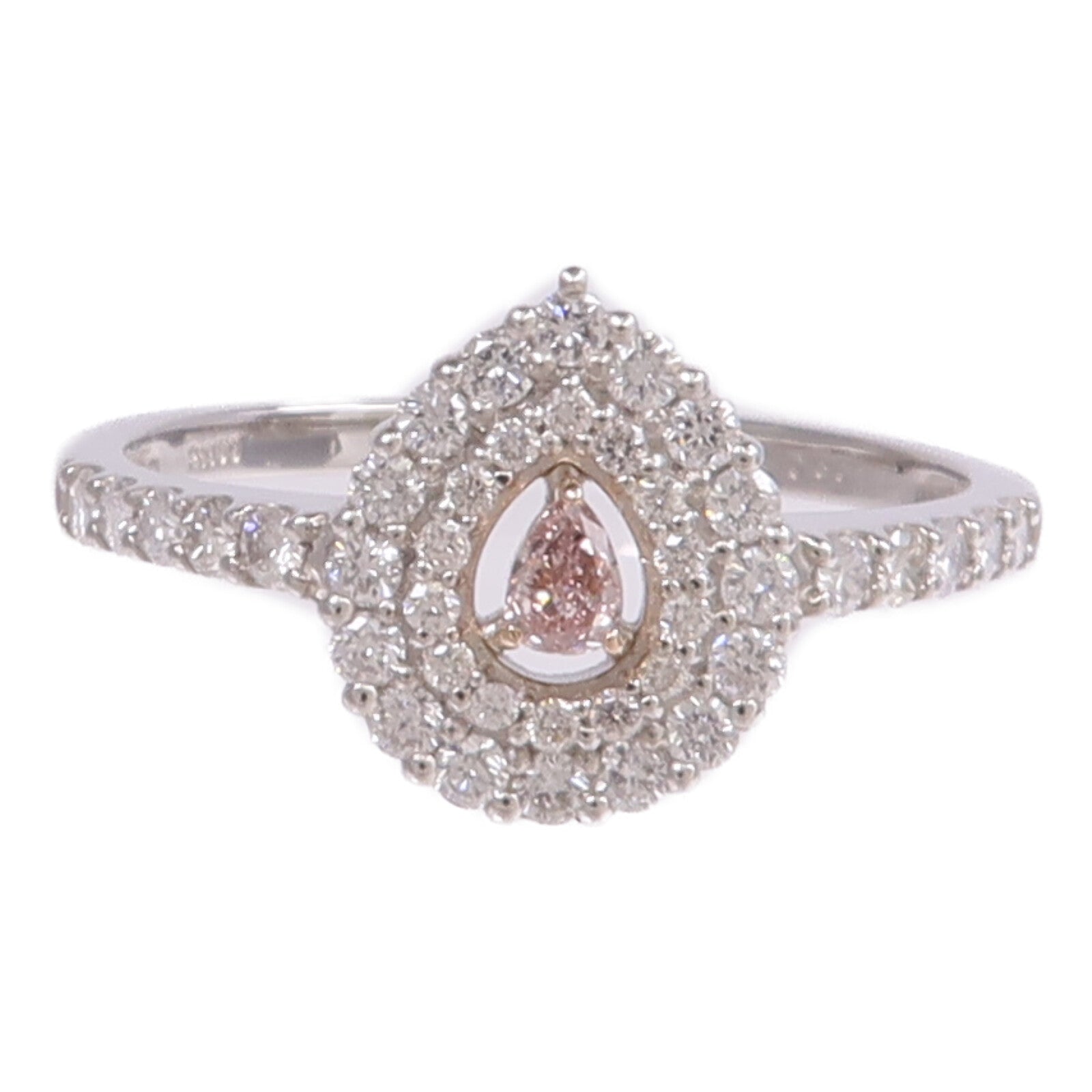 JEWELRY PT950鉑金Pink Diamond Ring鑽石戒指US#6.75