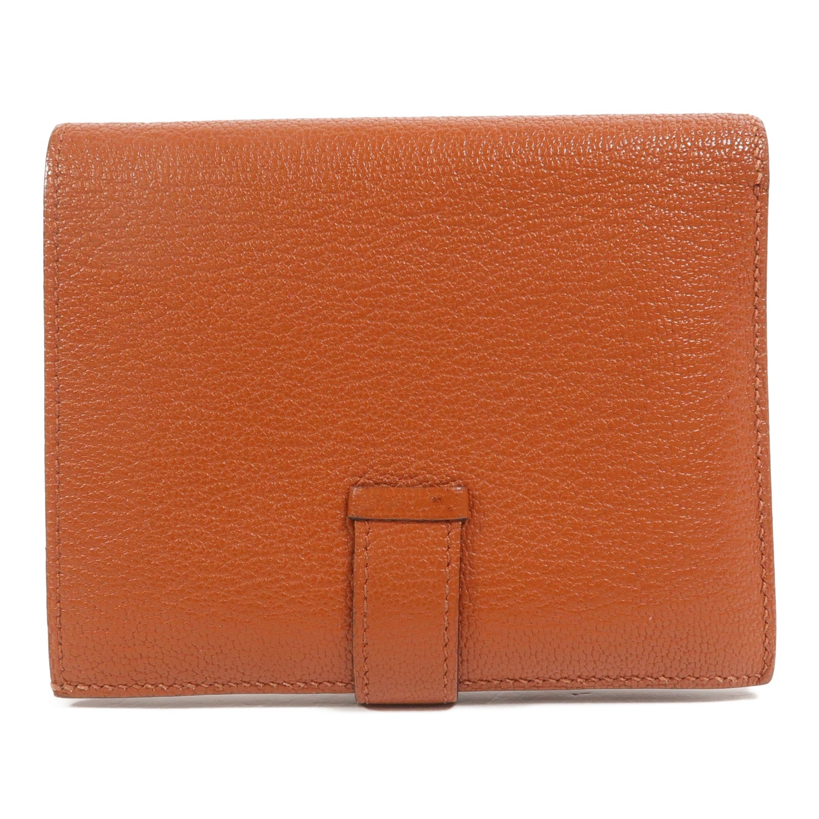HERMES Chevre皮革Bearn Compact Wallet錢包Cuivre