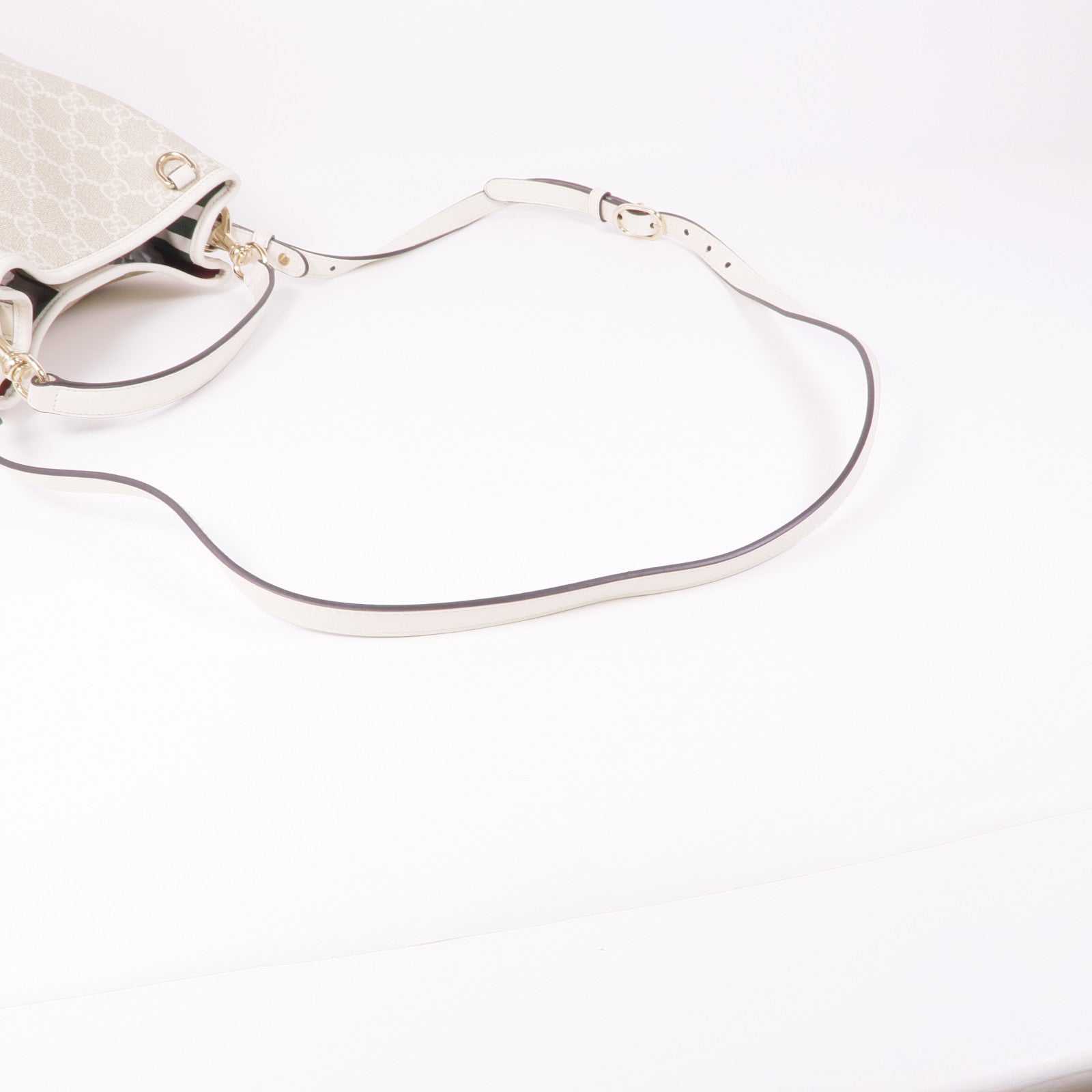 GUCCI 塗層帆布GG Emblem Small Bucket金扣手挽肩背兩用袋