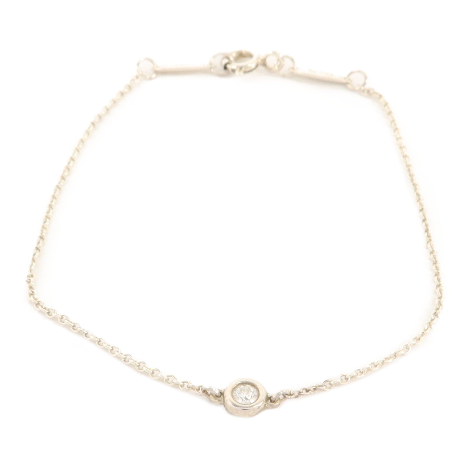 TIFFANY&CO 925純銀Elsa Peretti Diamond By the Yard手鏈