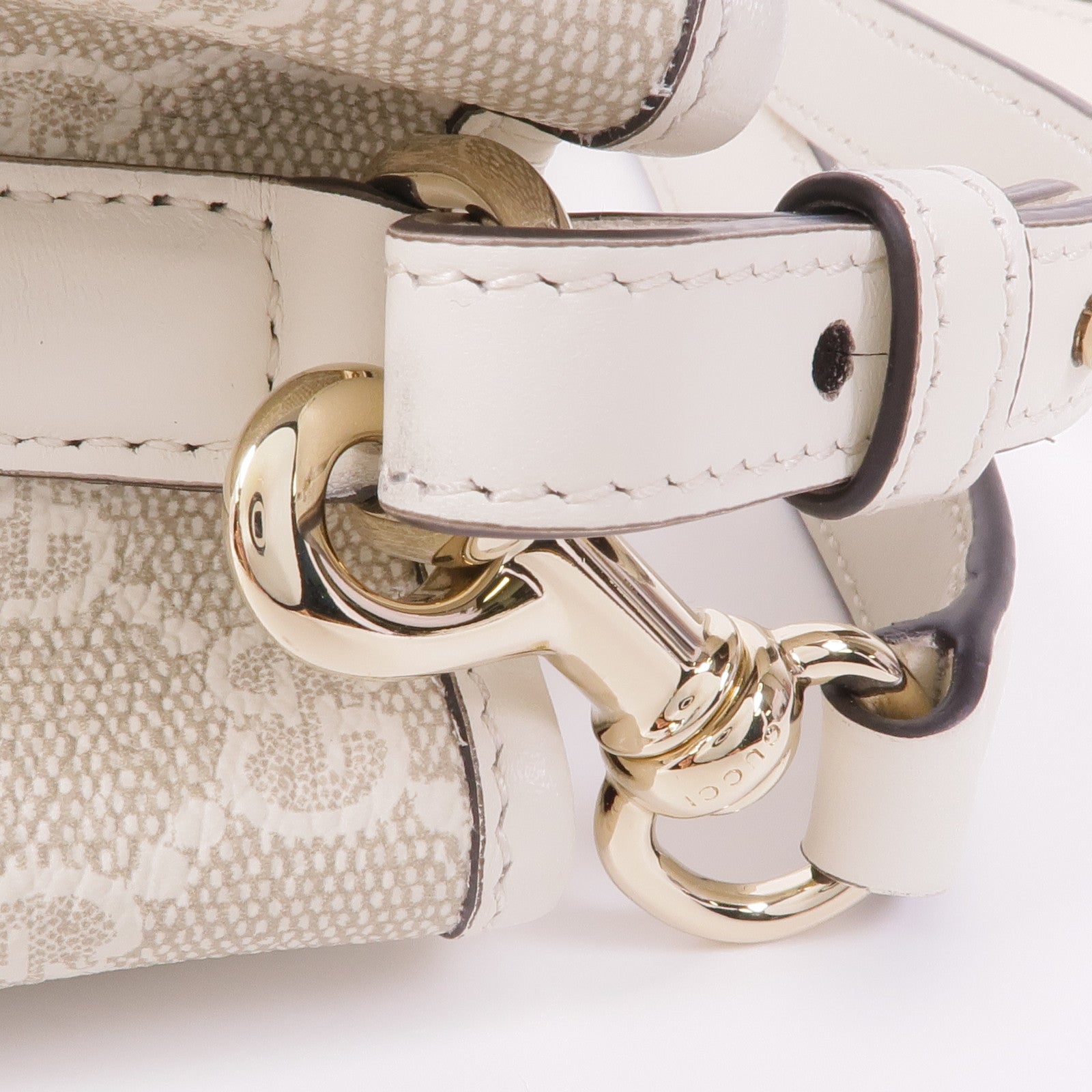 GUCCI 塗層帆布GG Emblem Small Bucket金扣手挽肩背兩用袋