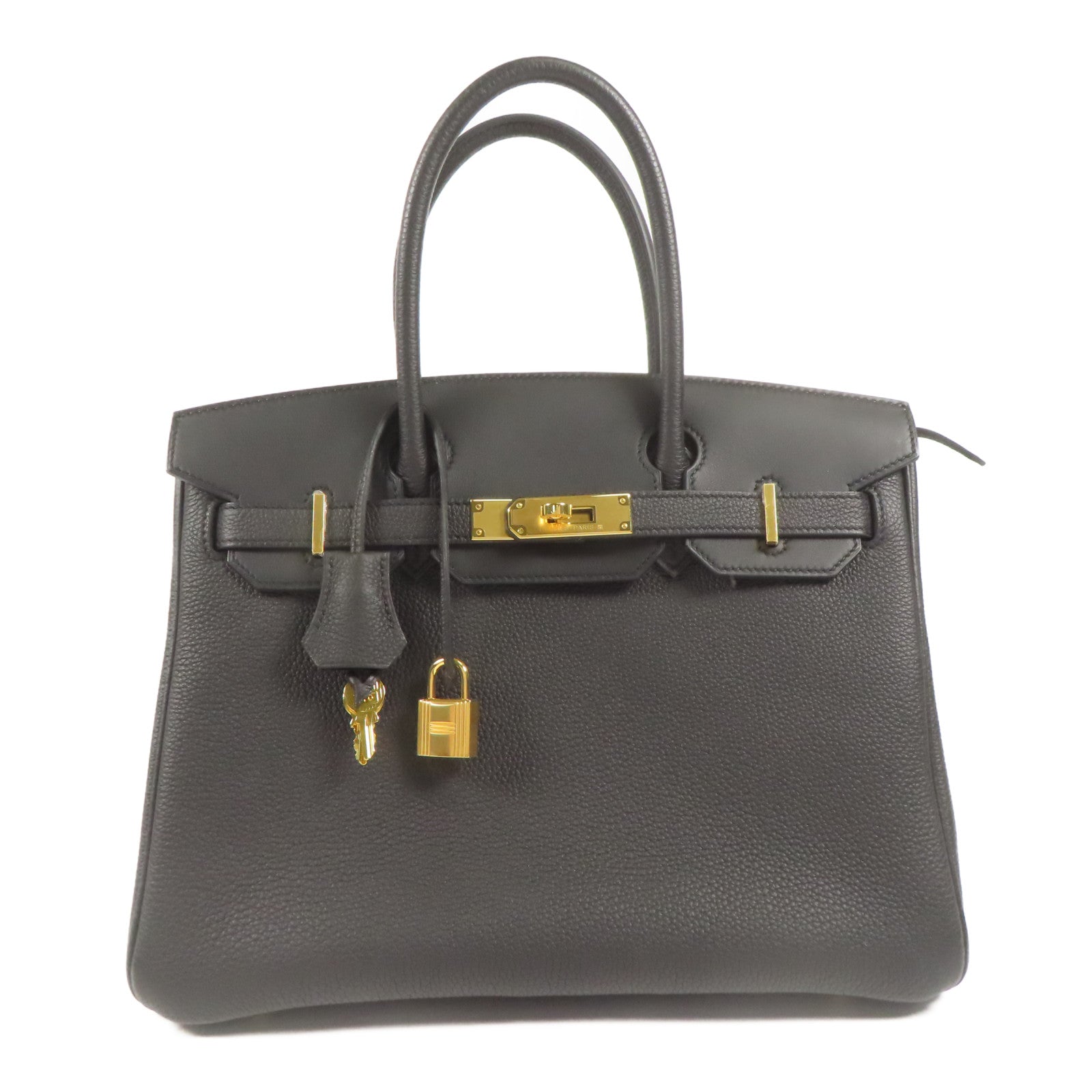 HERMES 【激減優惠】Togo皮革Birkin 30金扣手挽袋Black