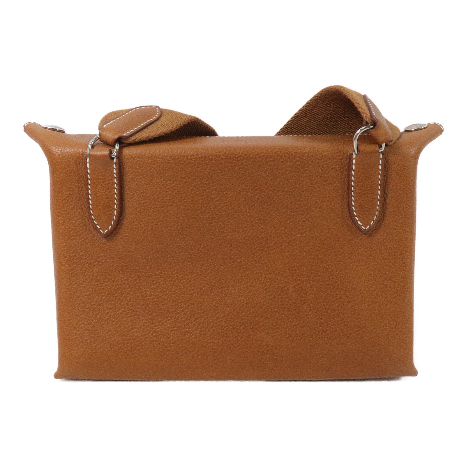 HERMES Barenia皮革Videpohes肩背袋Fauve