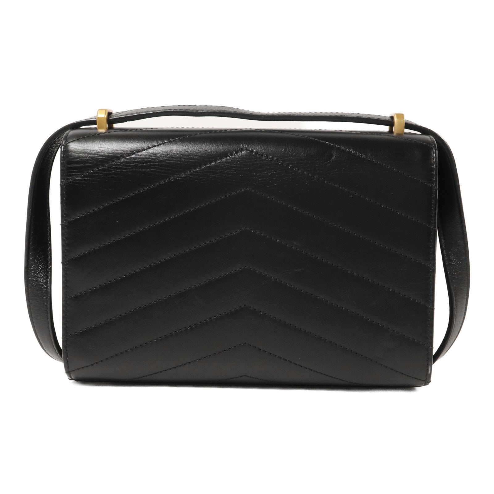 CHANEL 牛皮皮革Chevron Medal Flap鏈帶肩背袋