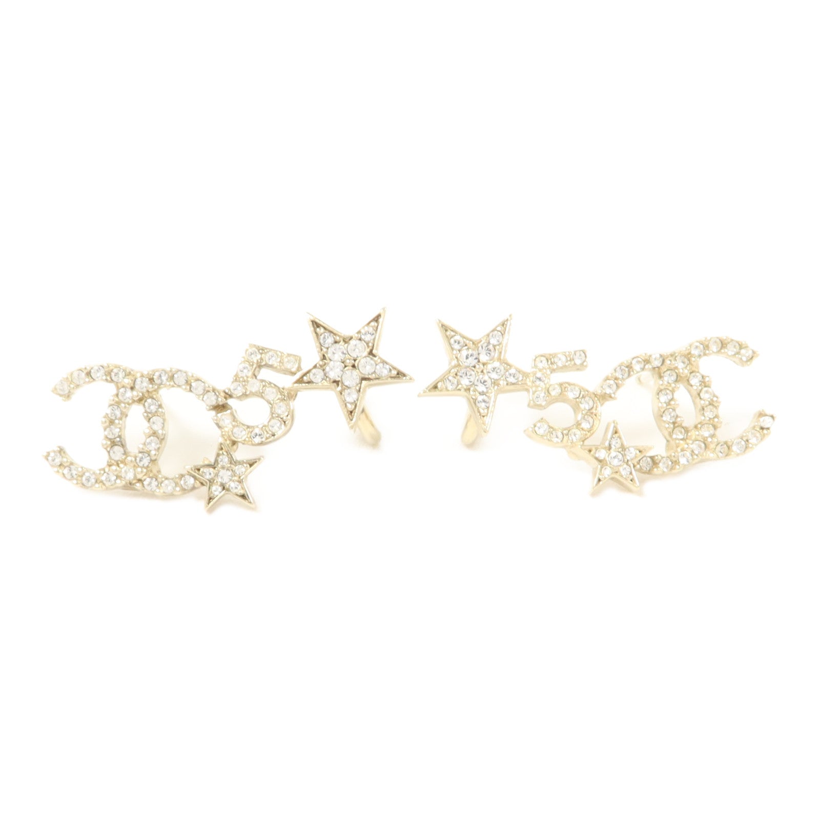 CHANEL 金屬/水晶Pierced Earring耳環