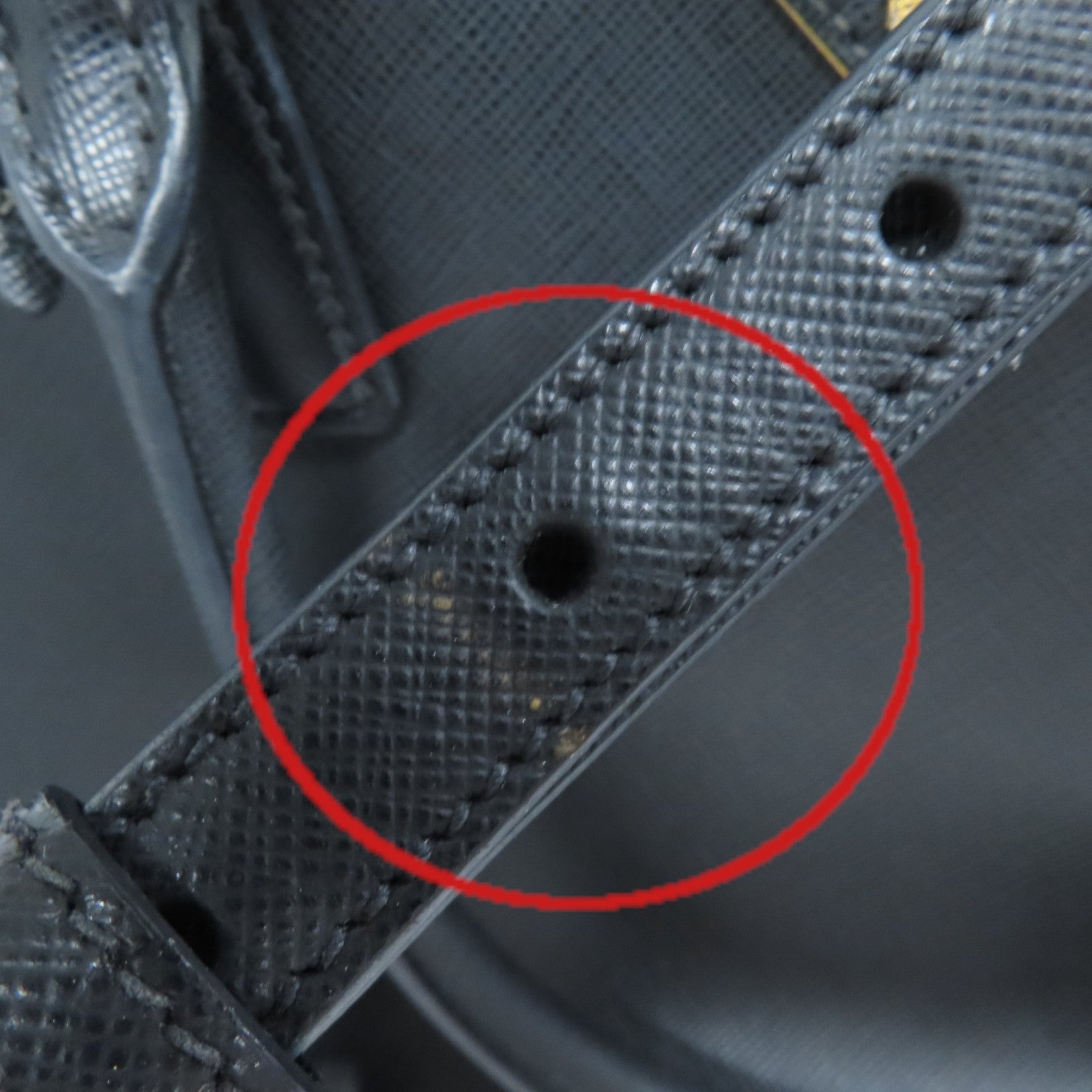 PRADA Saffiano皮革2Way Shoulder金扣手挽肩背兩用袋