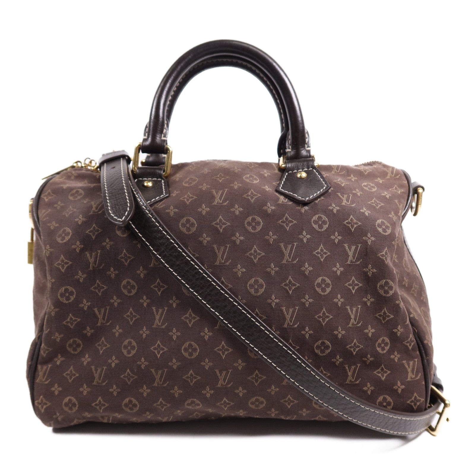 LOUIS VUITTON Monogram Mini Lin Speedy 30金扣手挽肩背兩用袋