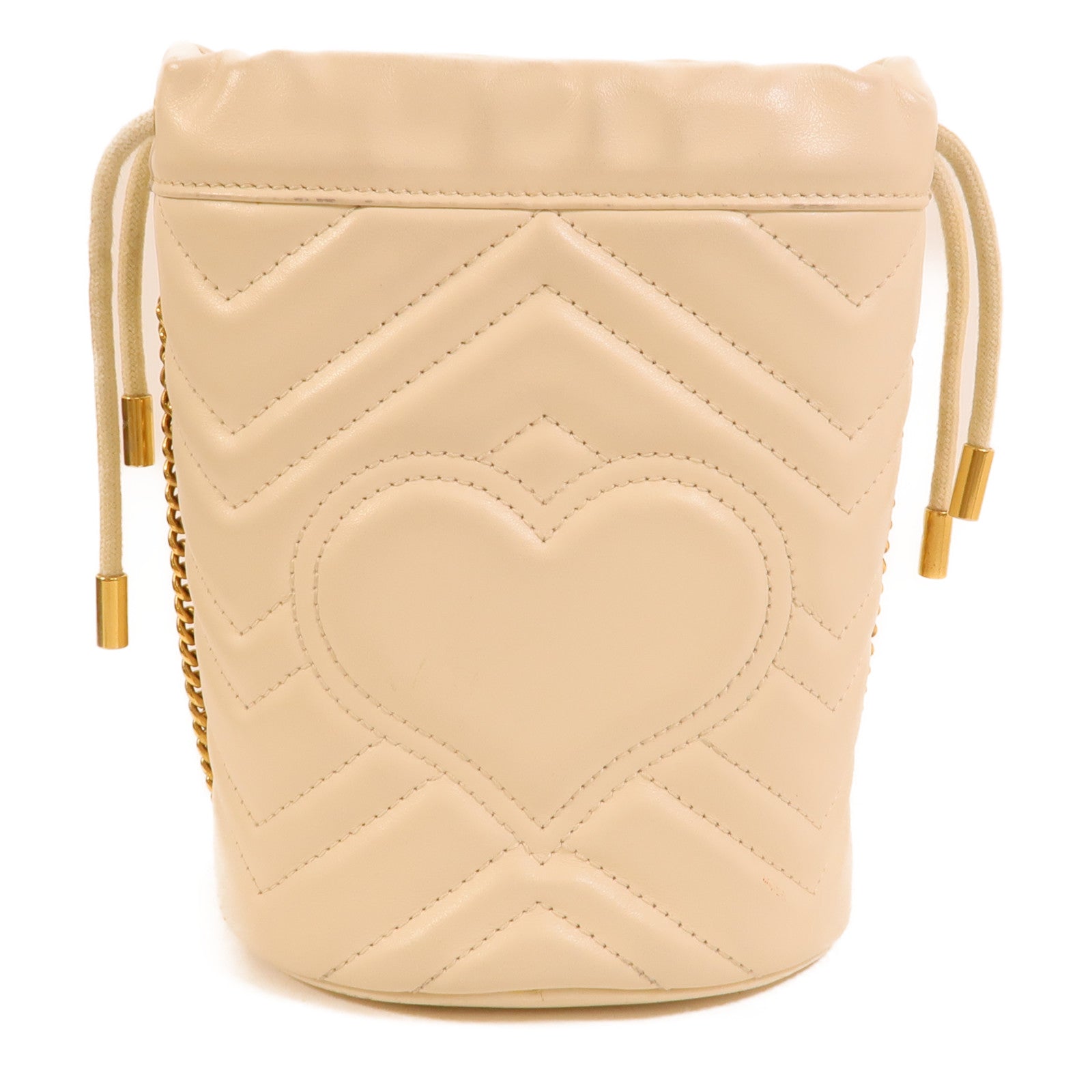 GUCCI 牛皮皮革GG Marmont Bucket鏈帶肩背袋
