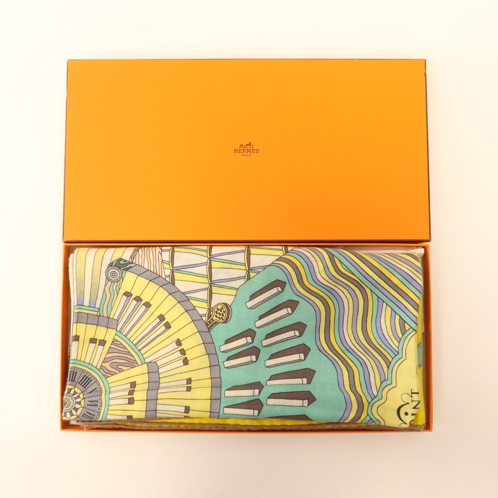 HERMES 羊絨/絲質Scarf圍巾