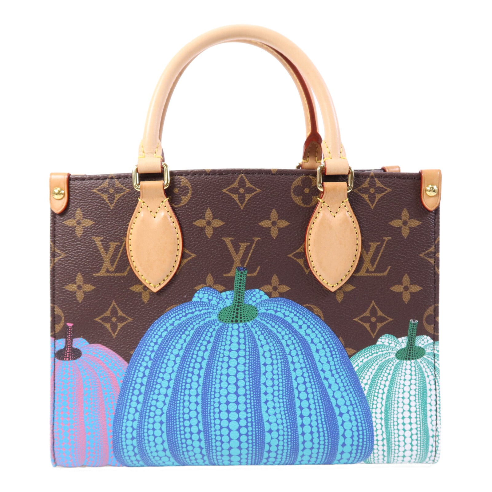 LOUIS VUITTON Monogram LV x YK On the Go PM金扣手挽肩背兩用袋