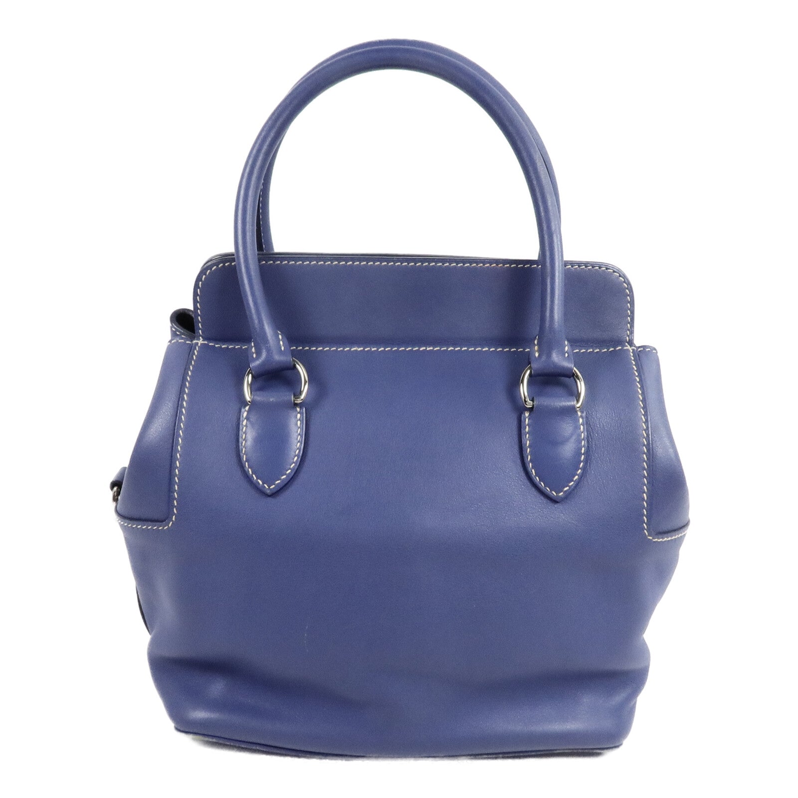 HERMES Evercolor皮革Tool Box 20手挽肩背兩用袋Bleu Agate