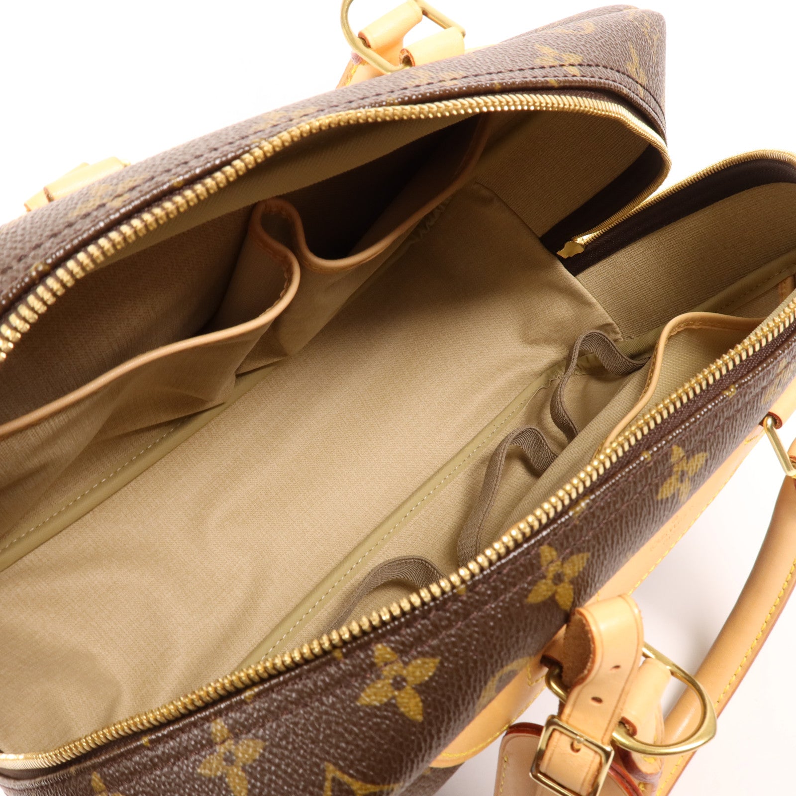 LOUIS VUITTON Monogram Deauville金扣手挽袋