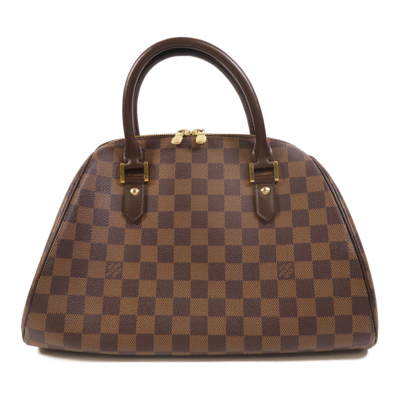 LOUIS VUITTON Damier Ribera MM金扣手挽袋