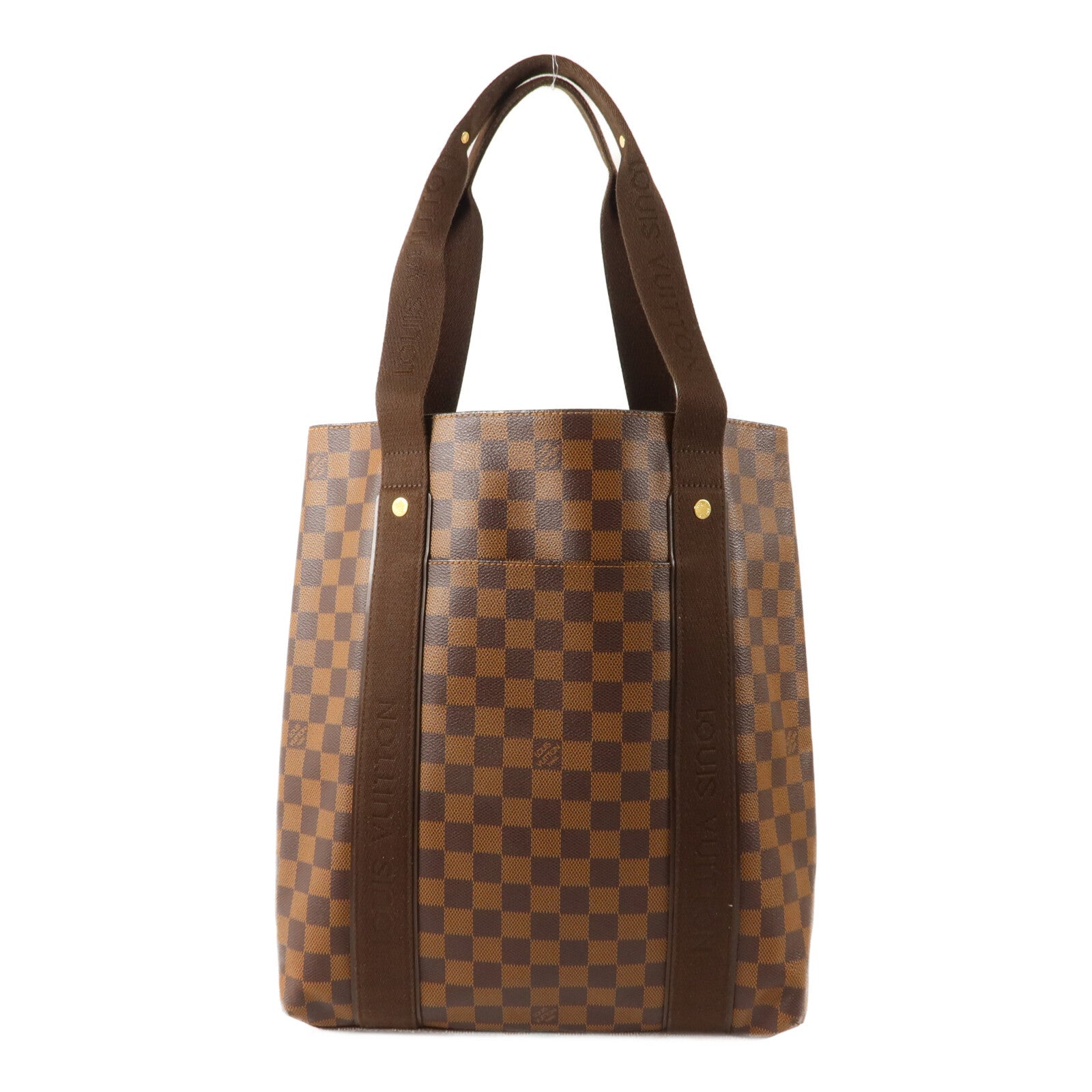LOUIS VUITTON Damier Beaubourg金扣肩背袋棕色