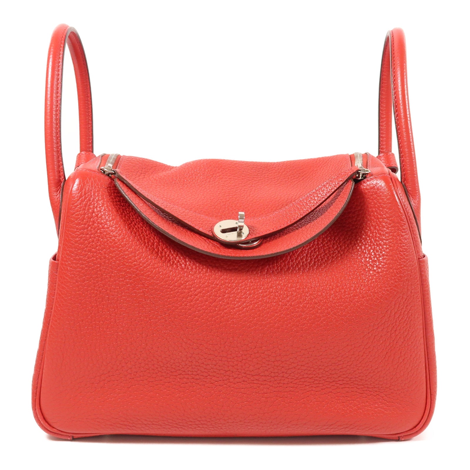 HERMES Clemence皮革Lindy 30銀扣手挽肩背兩用袋