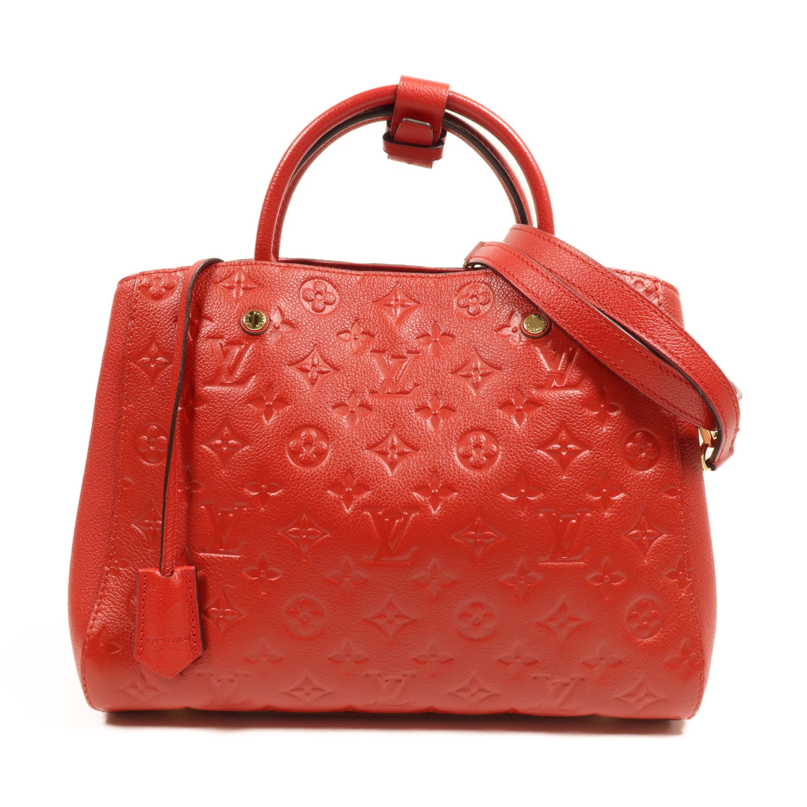 LOUIS VUITTON Monogram Empreinte Montaigne MM金扣肩背袋