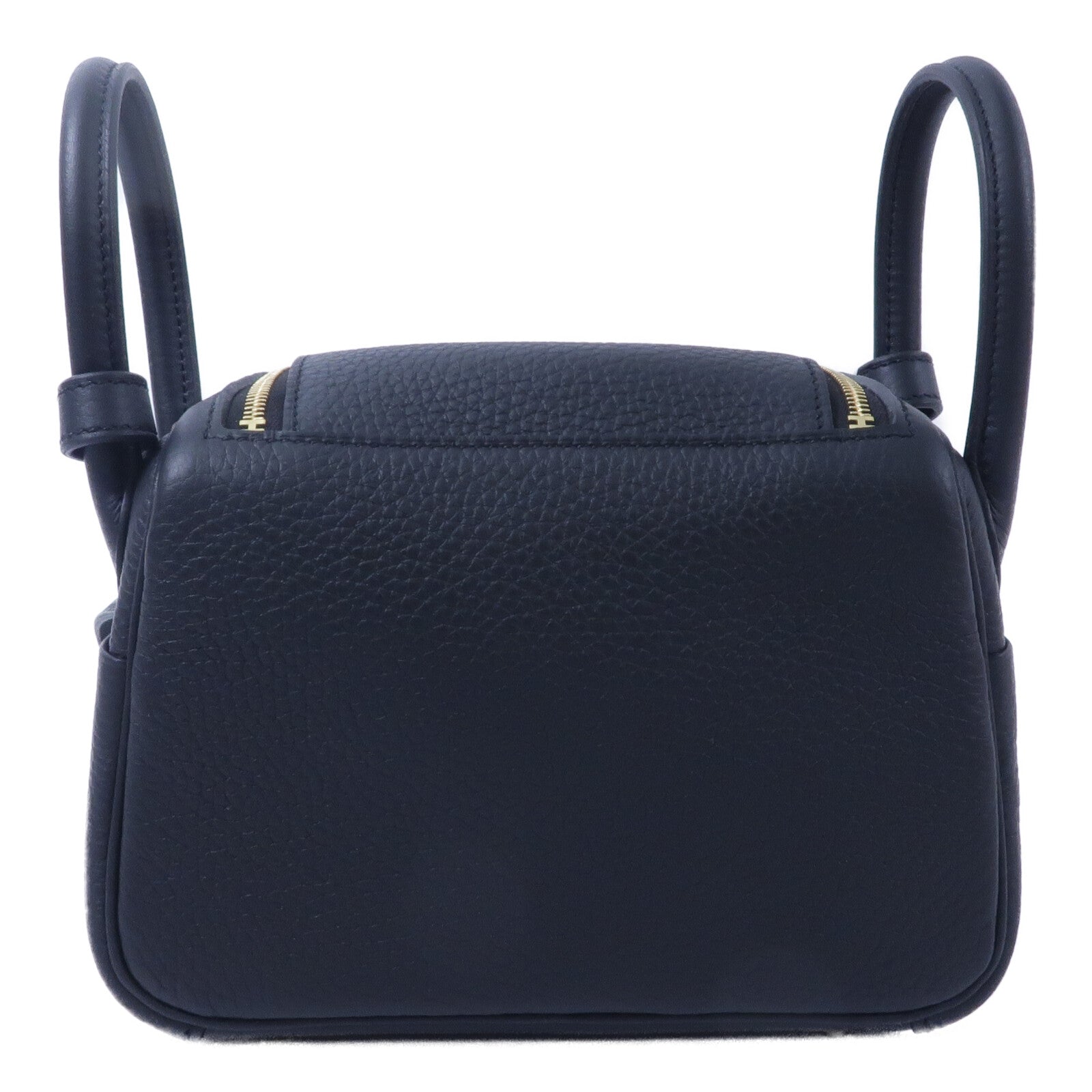 HERMES Clemence皮革Mini Lindy手挽肩背兩用袋Noir