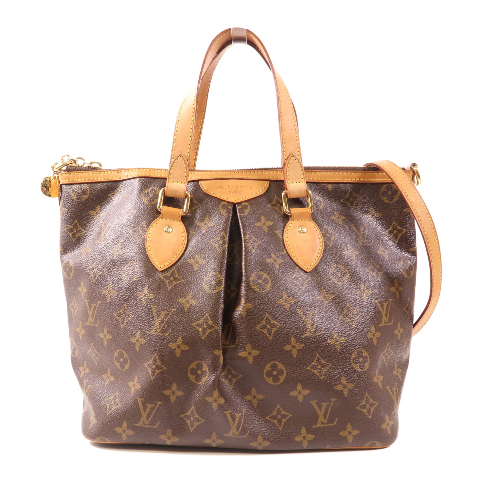 LOUIS VUITTON LV GHW Palermo PM 2 Way Shoulder Bag M40145 Monogram Brown