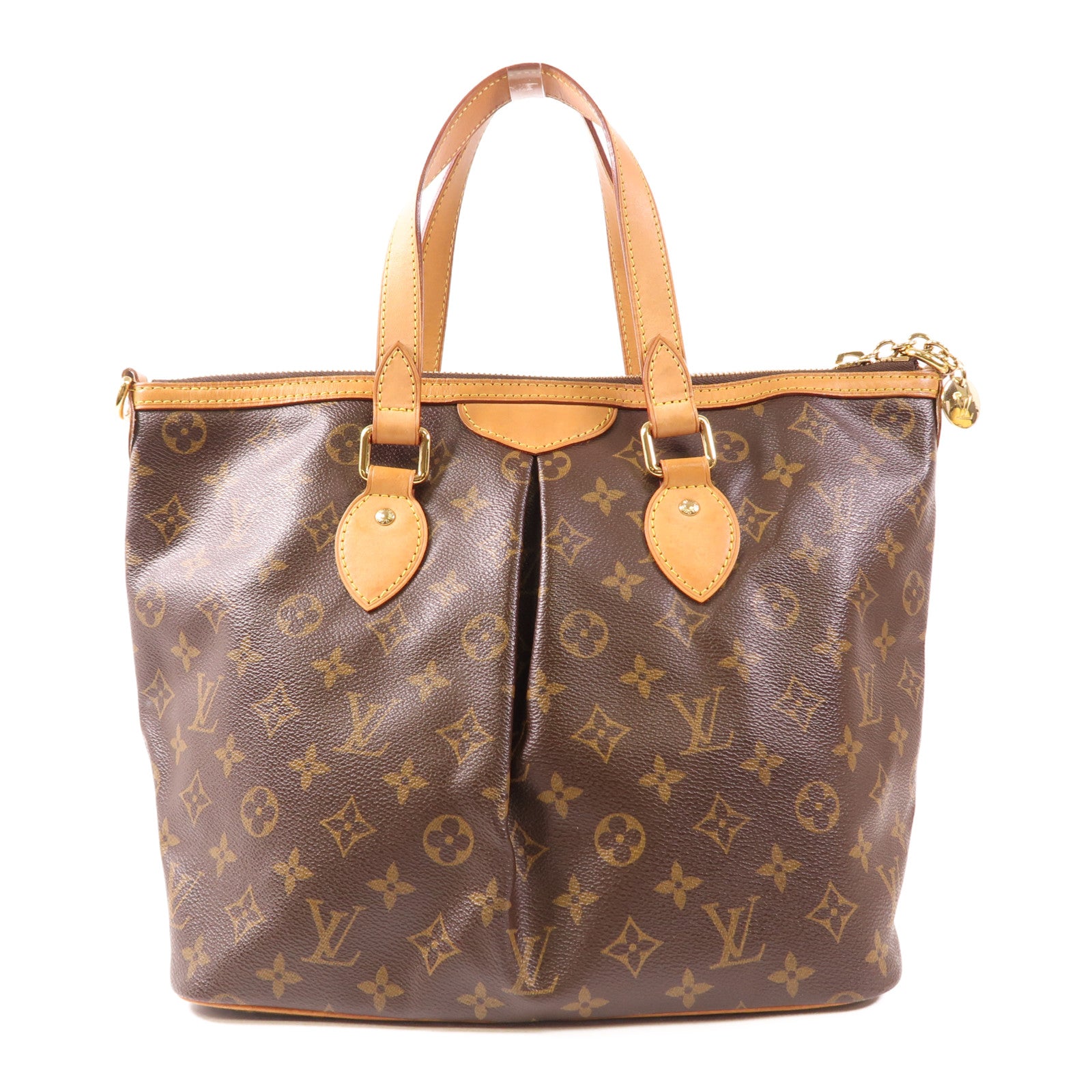 LOUIS VUITTON LV GHW Palermo PM 2 Way Shoulder Bag M40145 Monogram Brown
