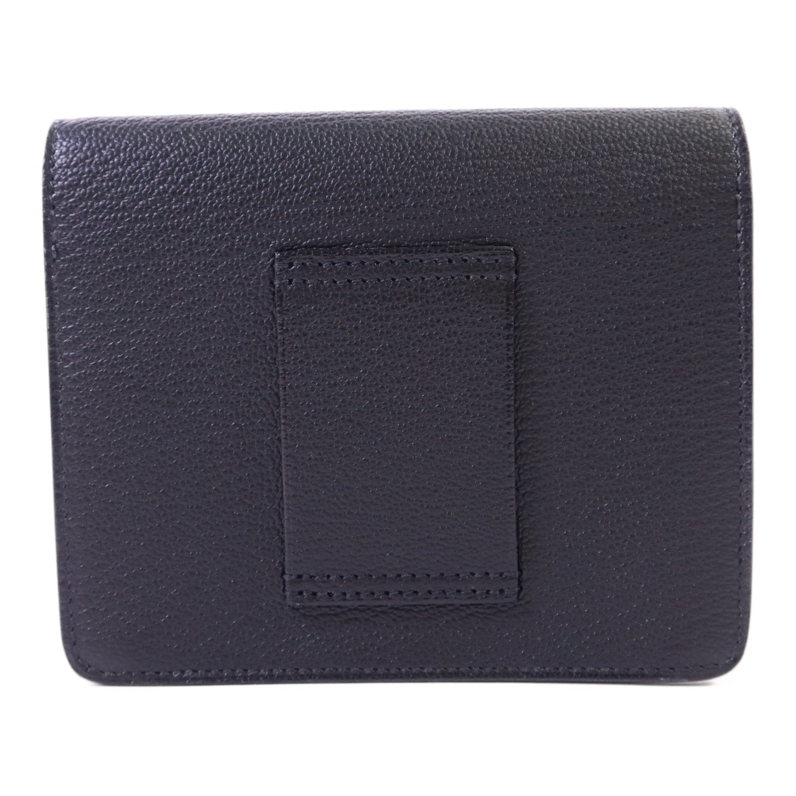 HERMES 【激減優惠】Chevre皮革Roulis Slim Wallet金扣錢包Noir