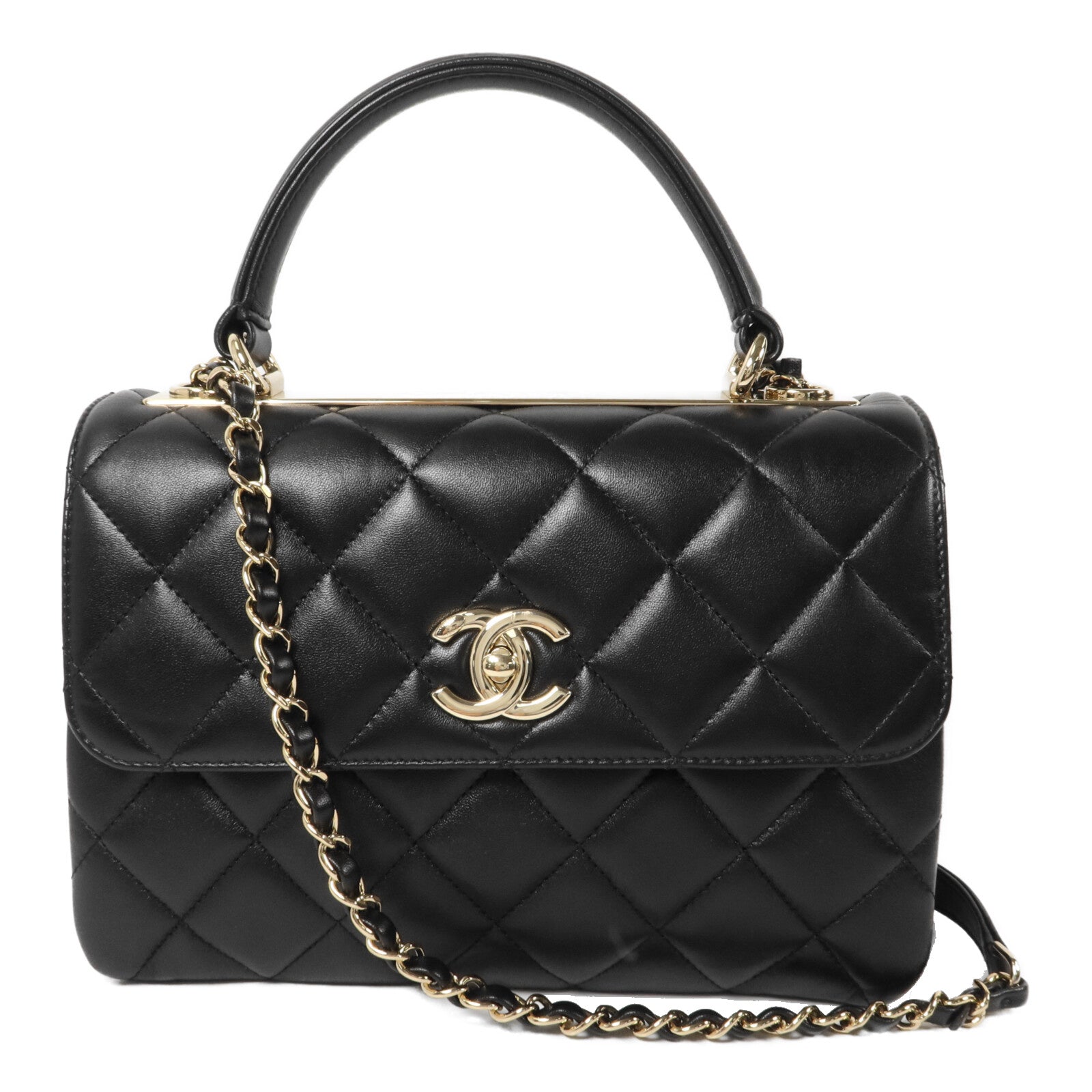 CHANEL 羊皮皮革Trendy CC Flap Bag鏈帶手挽肩背兩用袋