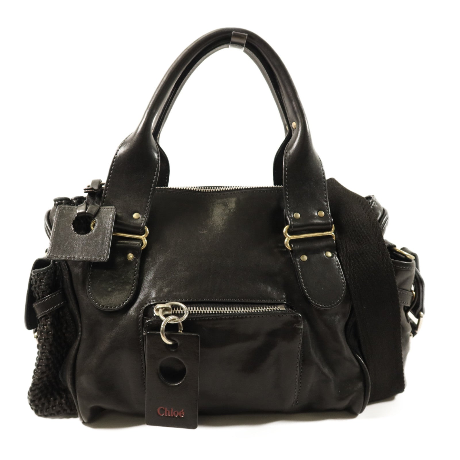 Chloe 牛皮皮革Shoulder Bag金扣手挽肩背兩用袋