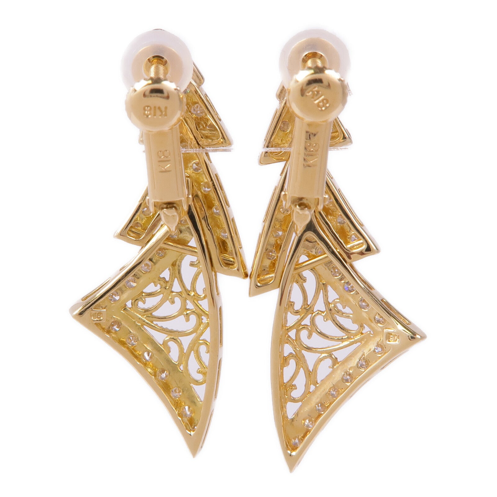 JEWELRY 18K黃金Earrings鑽石耳環