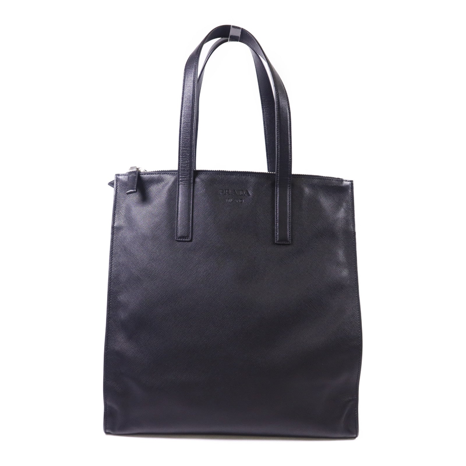PRADA Saffiano皮革Tote Bag銀扣手挽袋